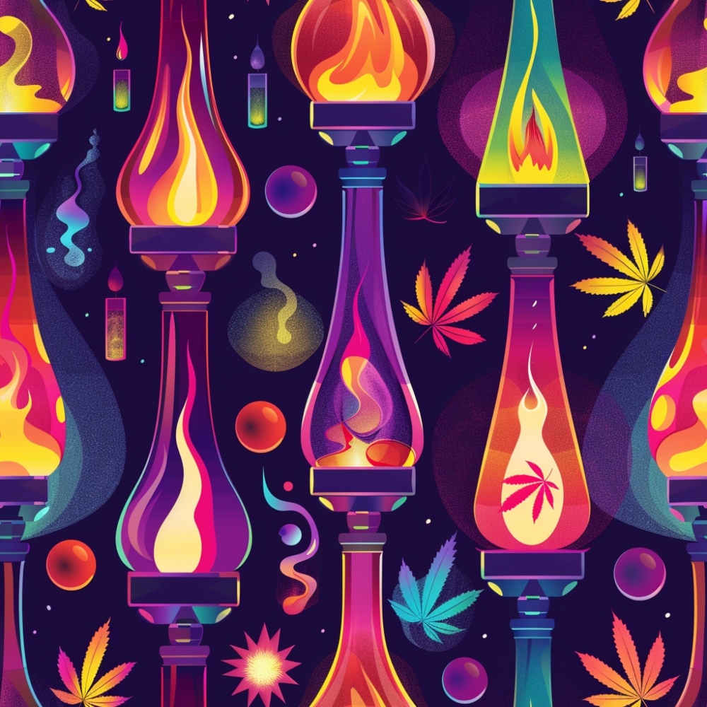 Psychedelic Glow Pattern 12 Minky Fabric