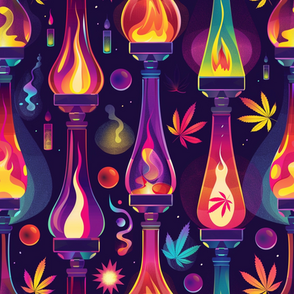 Psychedelic Glow Pattern 12 Minky Fabric