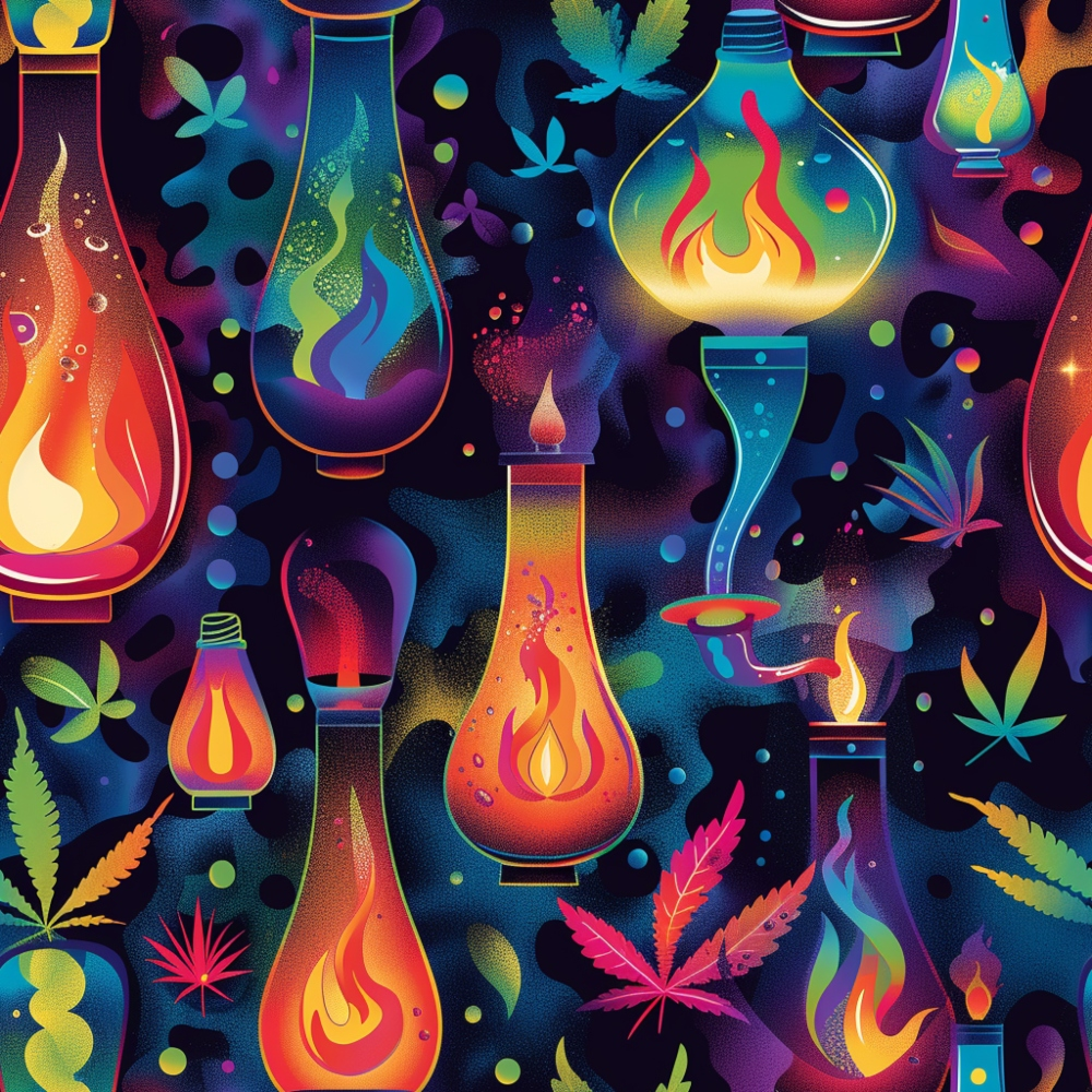 Psychedelic Glow Pattern 1 Minky Fabric