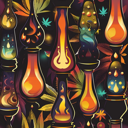 Psychedelic Glow Pattern 3 Minky Fabric