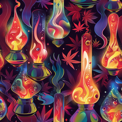 Psychedelic Glow Pattern 5 Minky Fabric