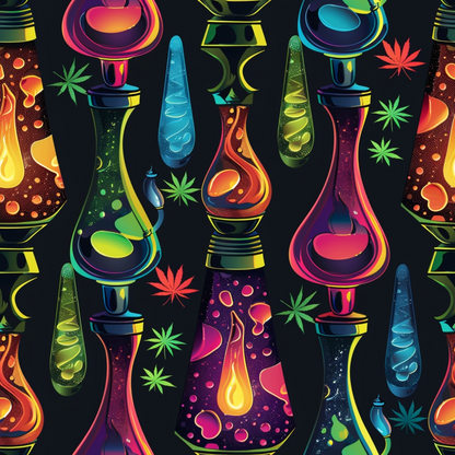 Psychedelic Glow Pattern 7 Minky Fabric