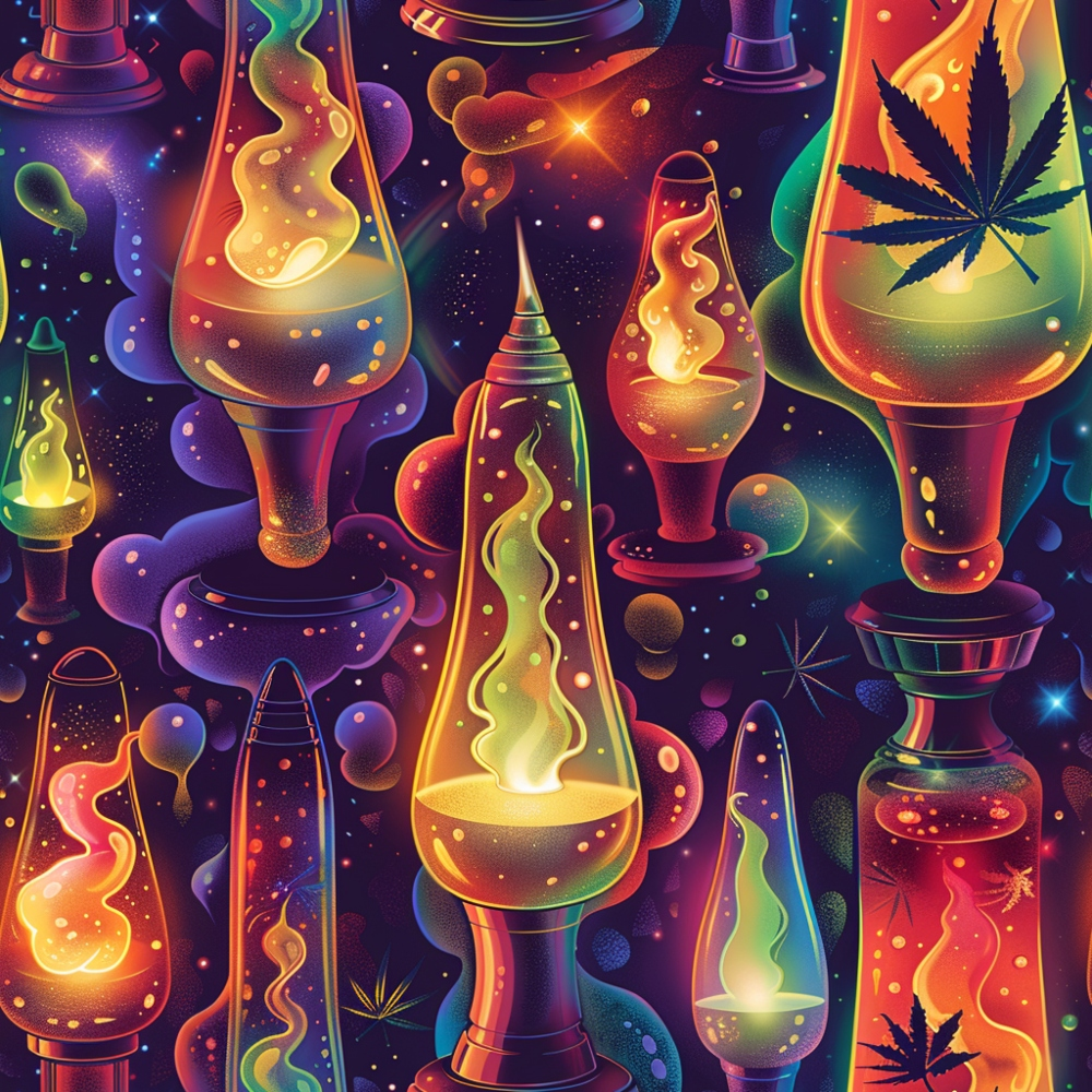 Psychedelic Glow Pattern 8 Minky Fabric