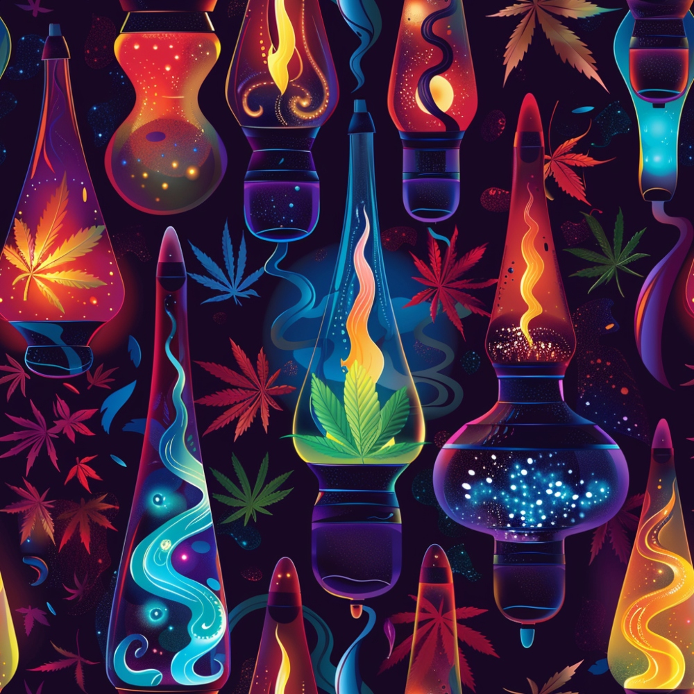 Psychedelic Glow Pattern 9 Minky Fabric