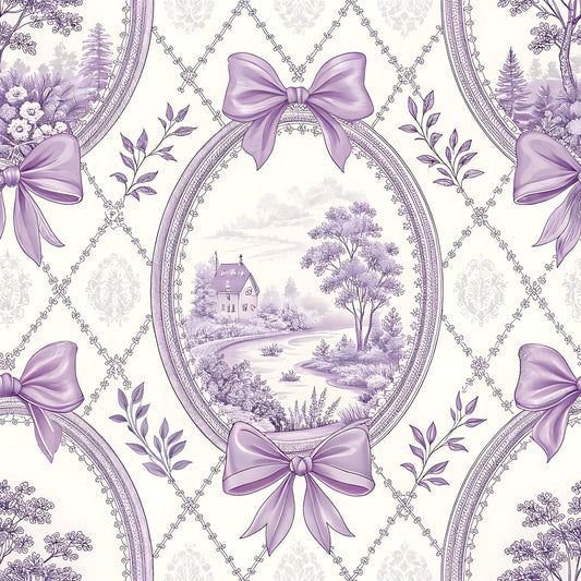 Lavender Cottage Floral Pattern 17 Quilting Cotton Fabric
