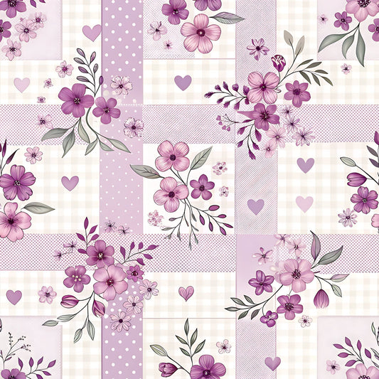 Lilac Ribbon Trellis Pattern 18 Minky Fabric