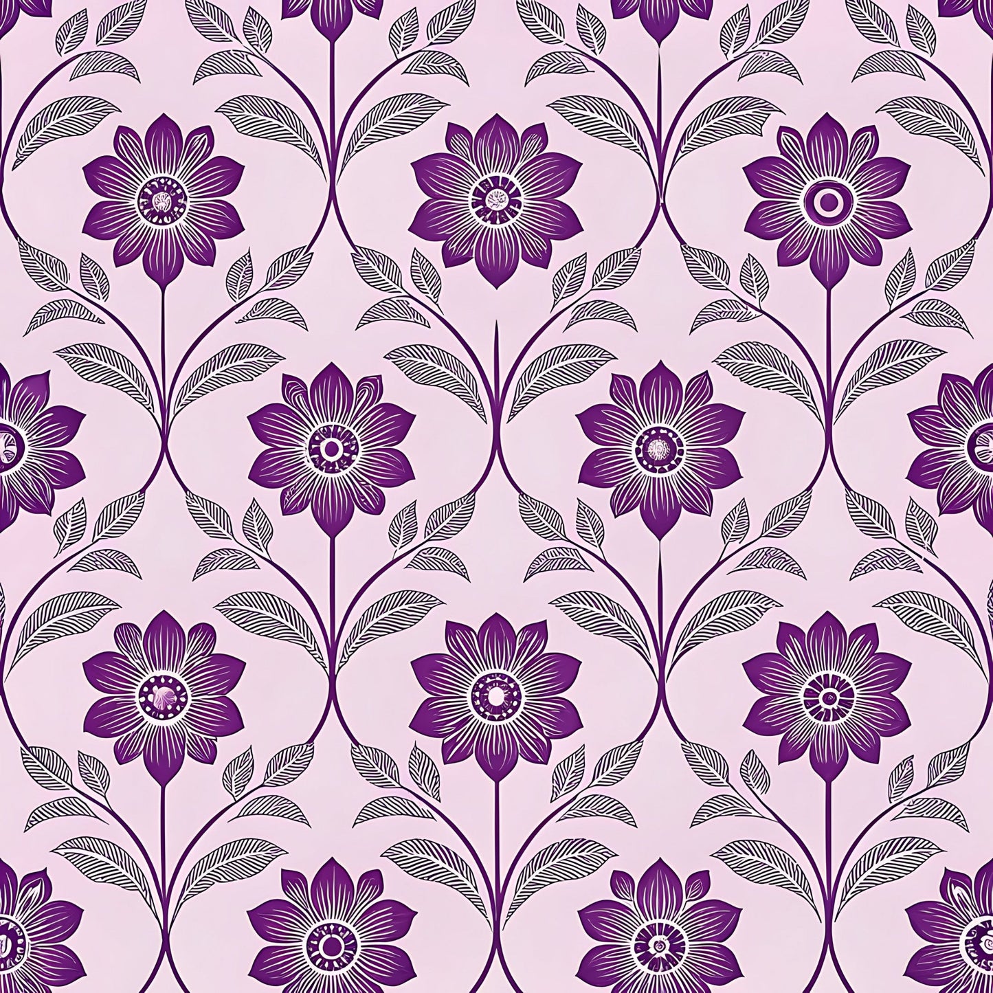 Lavender Cottage Floral Pattern 22 Quilting Cotton Fabric