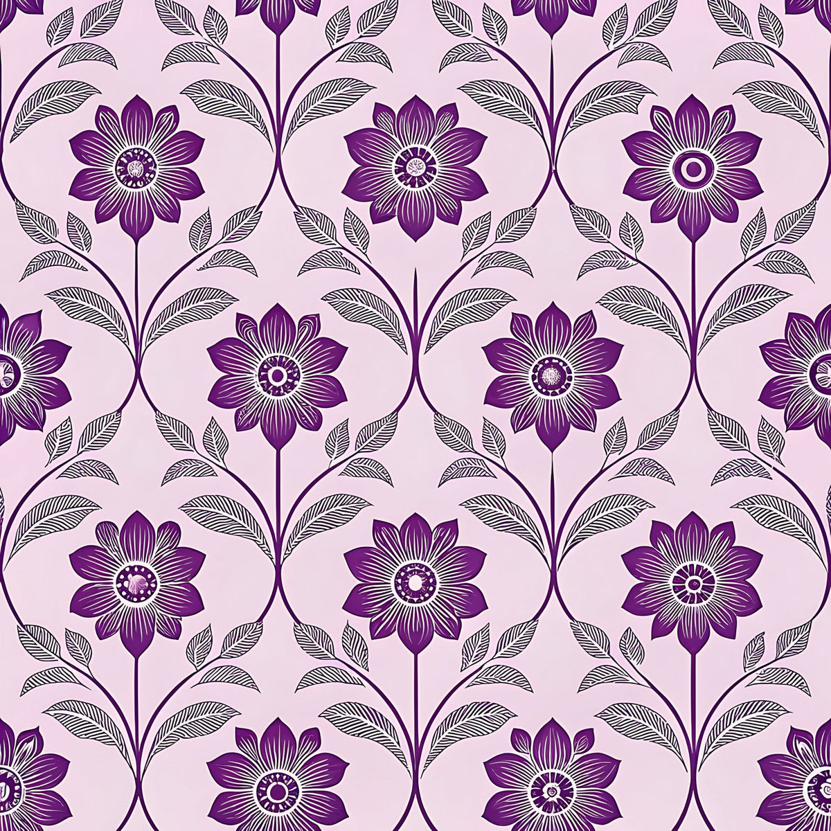 Lilac Ribbon Trellis Pattern 22 Minky Fabric