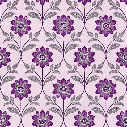Lilac Ribbon Trellis Pattern 22 Minky Fabric