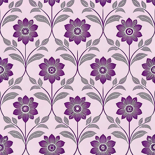 Lilac Ribbon Trellis Pattern 22 Minky Fabric