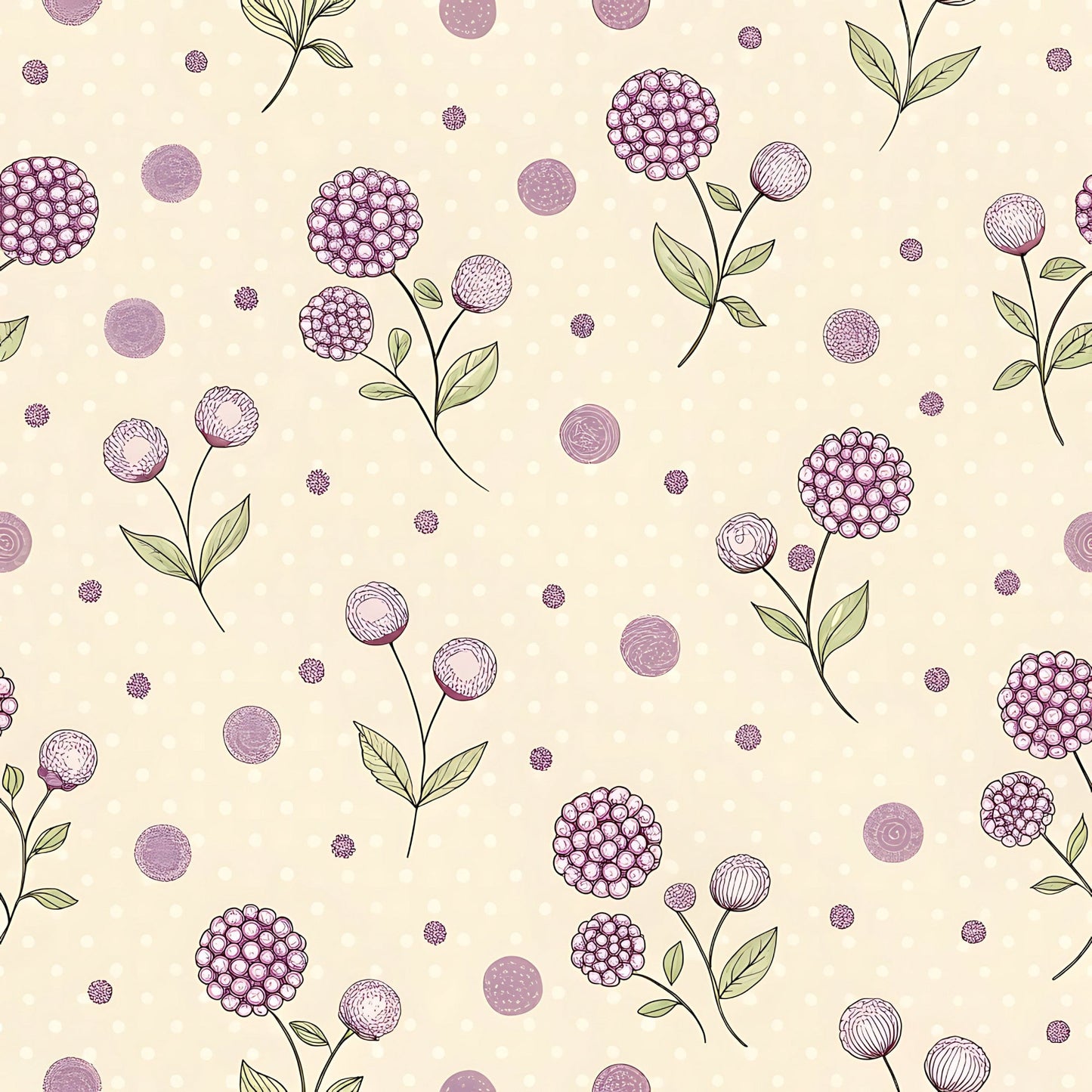 Lavender Cottage Floral Pattern 24 Quilting Cotton Fabric
