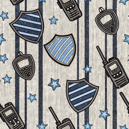 Stitched Denim Pattern 1 Minky Fabric