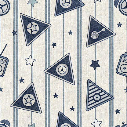 Stitched Denim Pattern 2 Minky Fabric
