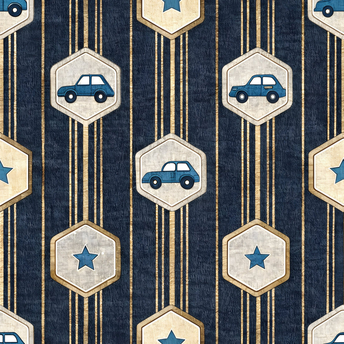 Stitched Denim Pattern 3 Minky Fabric