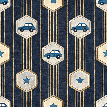 Stitched Denim Pattern 3 Minky Fabric