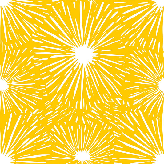 Lemon Burst Pattern 12 Quilting Cotton Fabric