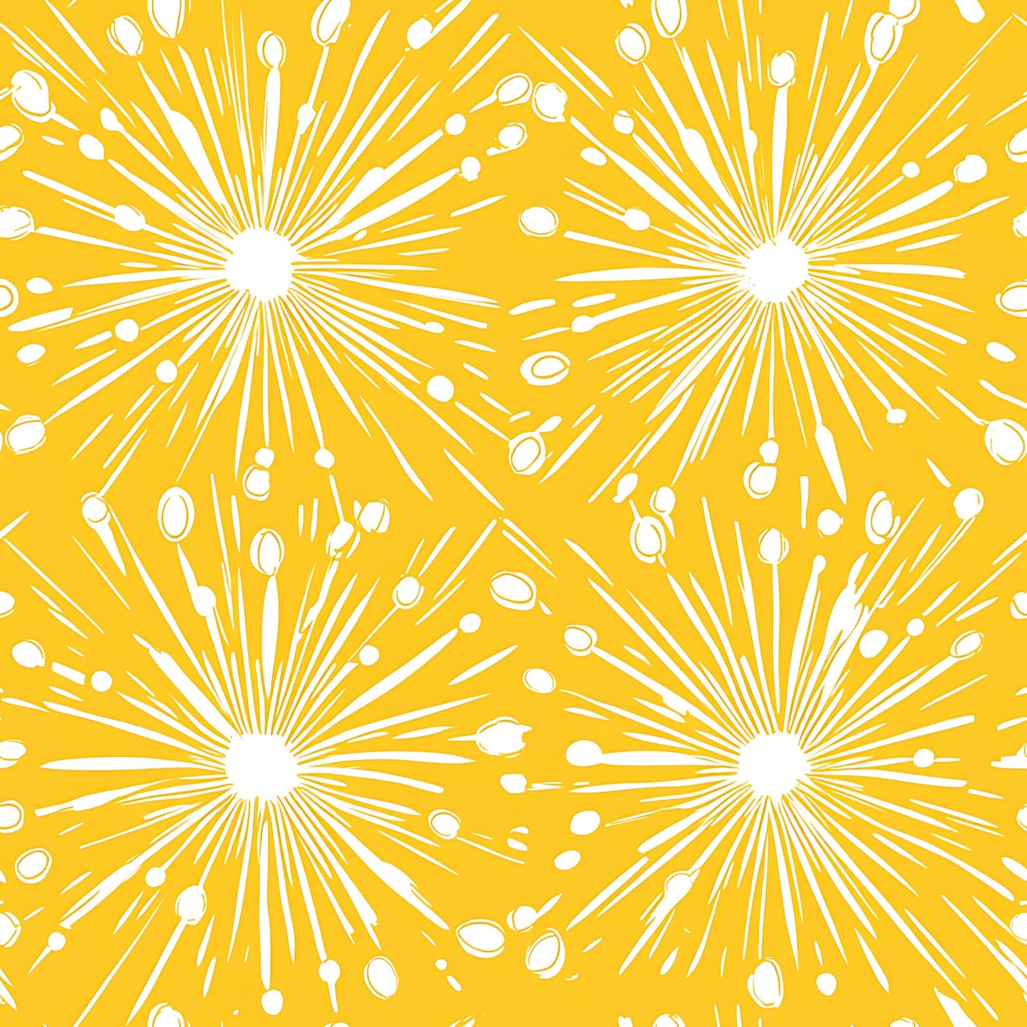Lemon Burst Pattern 13 Quilting Cotton Fabric