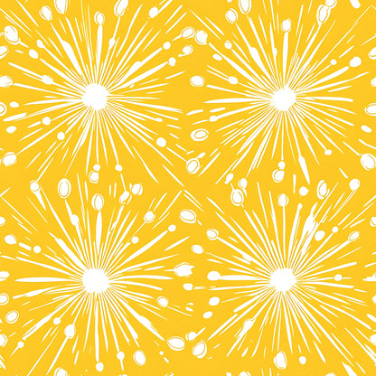 Lemon Burst Pattern 13 Quilting Cotton Fabric
