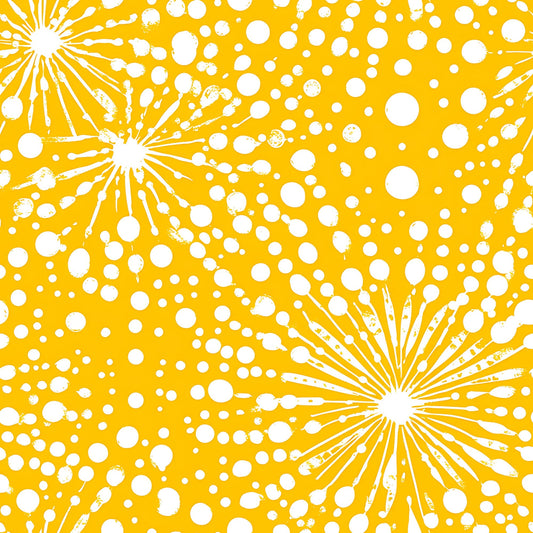 Lemon Burst Pattern 16 Quilting Cotton Fabric