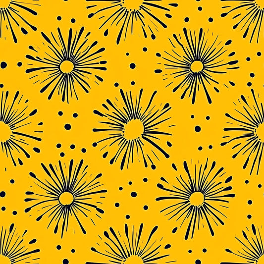 Lemon Burst Pattern 5 Quilting Cotton Fabric