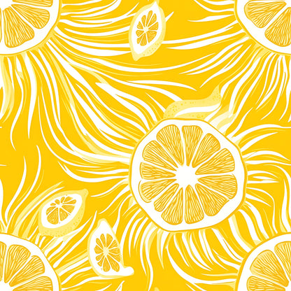 Lemon Burst Pattern 6 Quilting Cotton Fabric