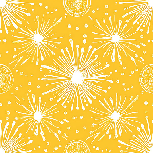 Lemon Burst Pattern 7 Quilting Cotton Fabric