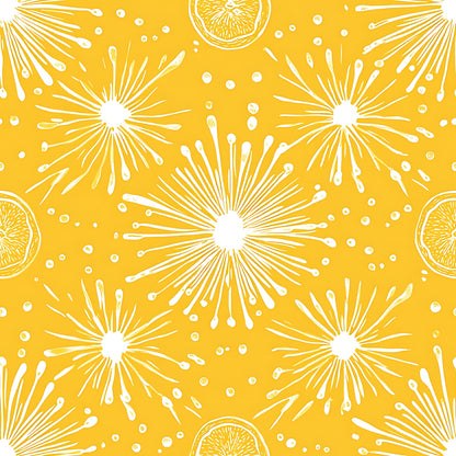 Lemon Burst Pattern 7 Quilting Cotton Fabric
