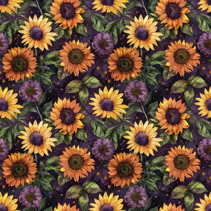 Midnight Sunflowers Pattern 10 Minky Fabric