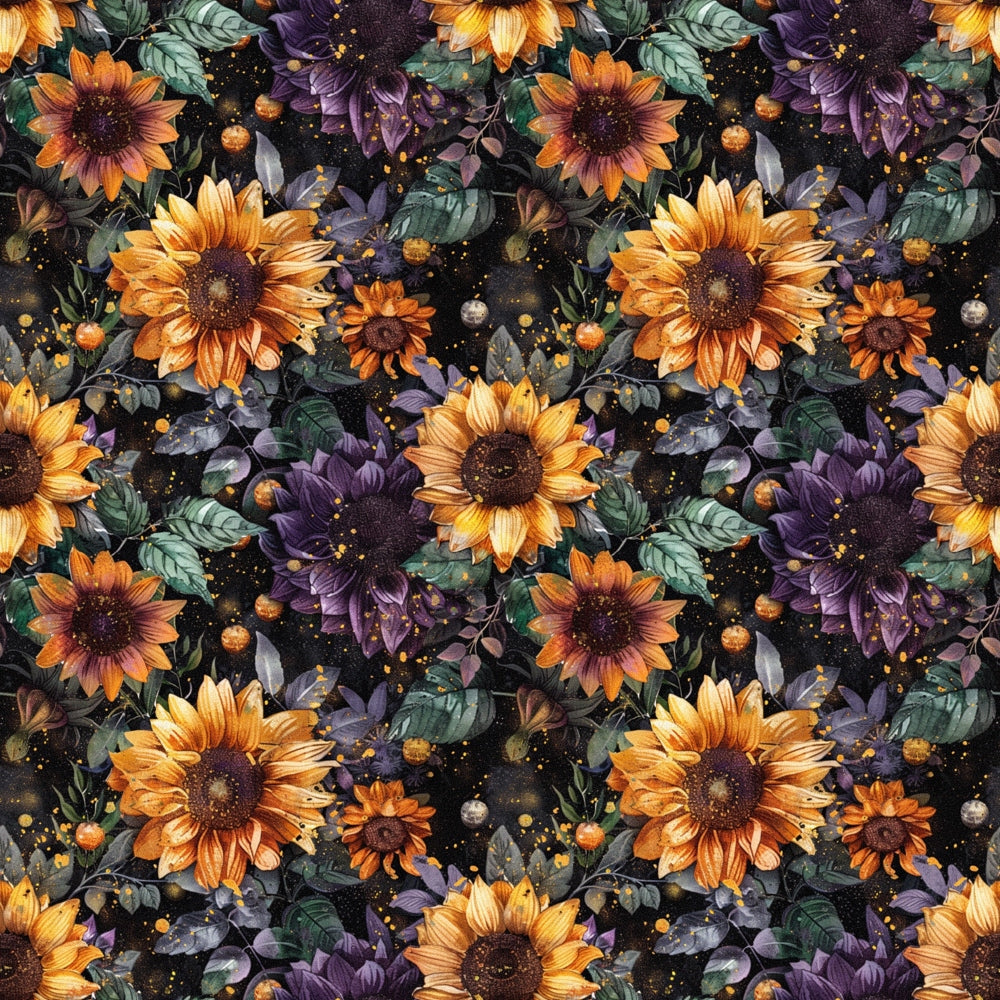 Midnight Sunflowers Pattern 11 Minky Fabric