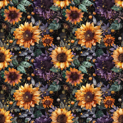 Midnight Sunflowers Pattern 11 Minky Fabric
