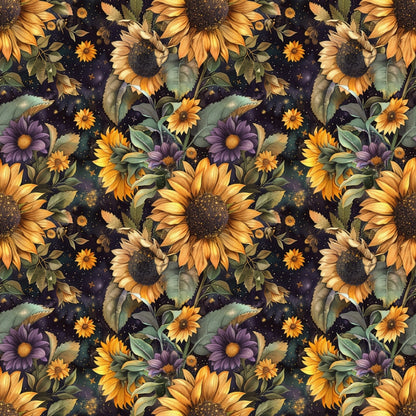 Midnight Sunflowers Pattern 7 Minky Fabric