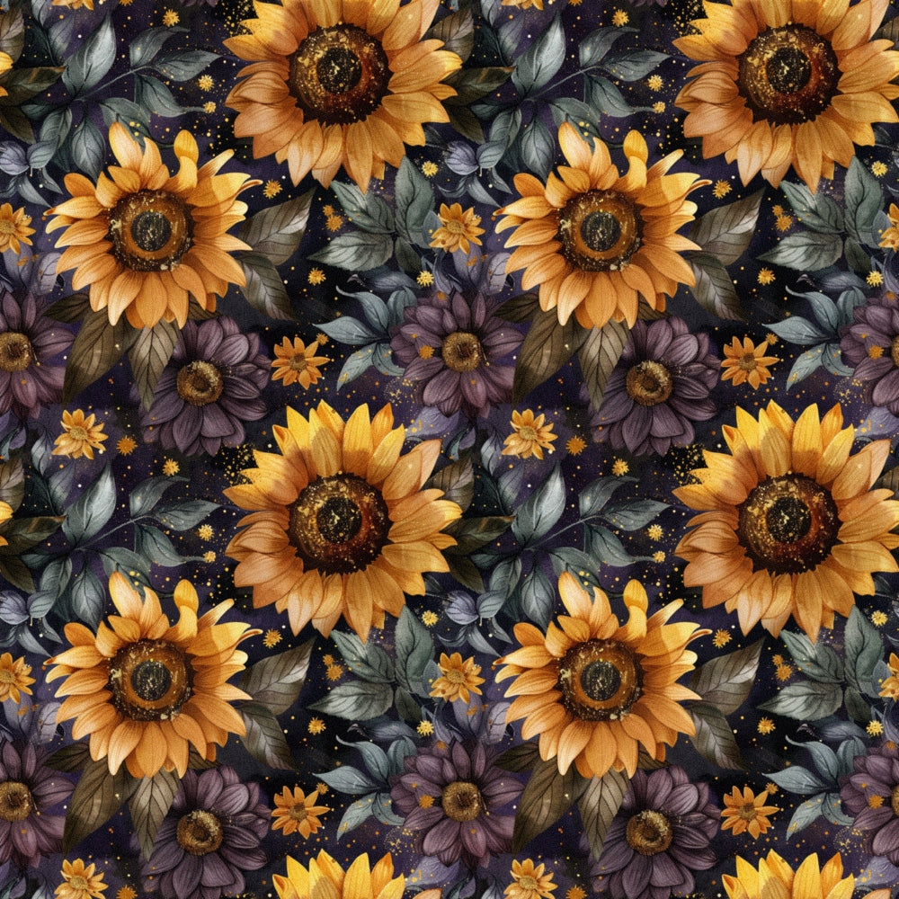 Midnight Sunflowers Pattern 8 Minky Fabric