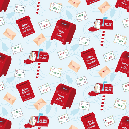 North Pole Post Pattern 12 Minky Fabric