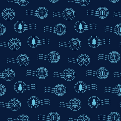 North Pole Post Pattern 15 Minky Fabric