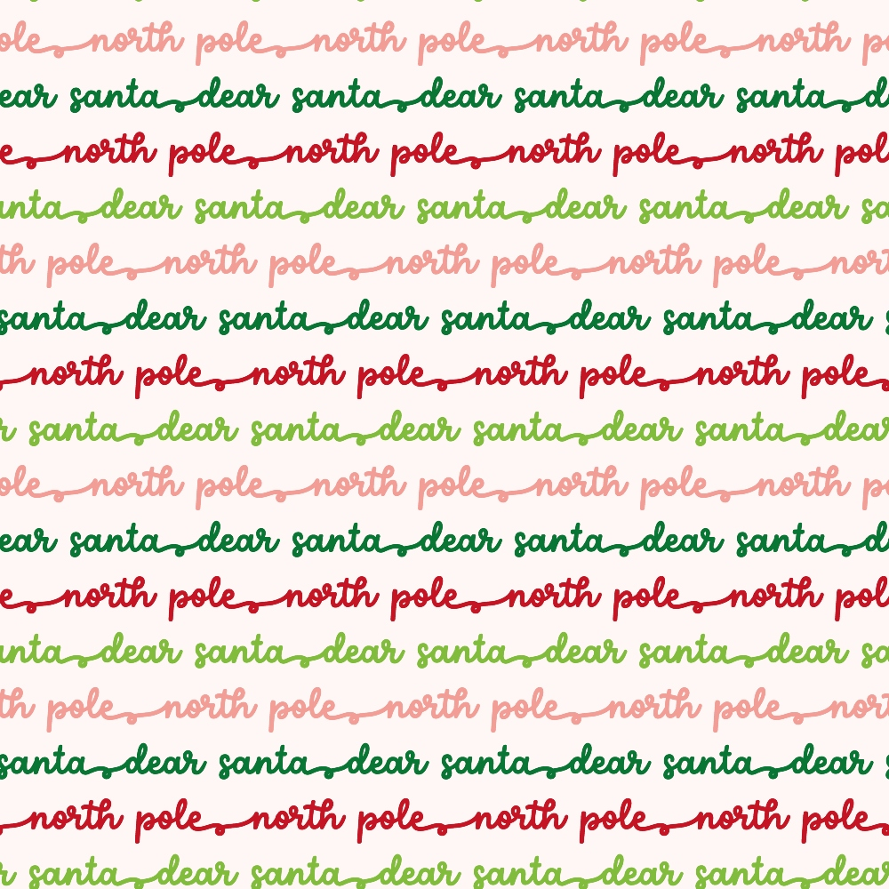 North Pole Post Pattern 1 Minky Fabric
