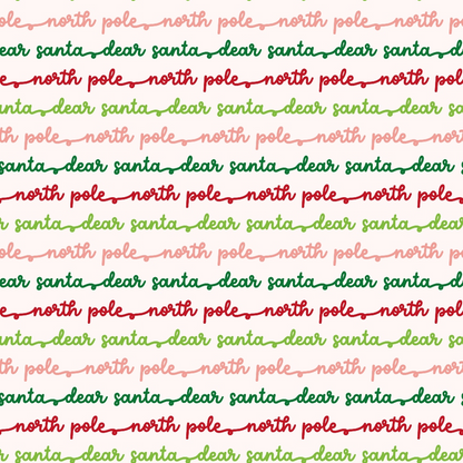 North Pole Post Pattern 1 Minky Fabric