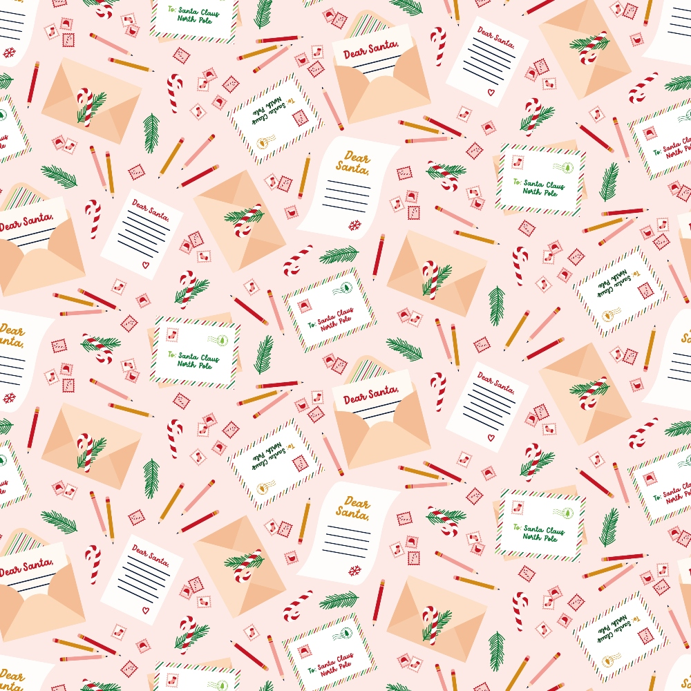 North Pole Post Pattern 3 Minky Fabric
