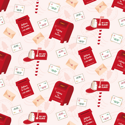 North Pole Post Pattern 4 Minky Fabric