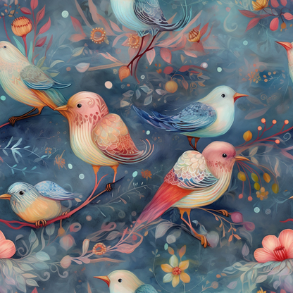 Songbird Daydream Pattern 7 Minky Fabric