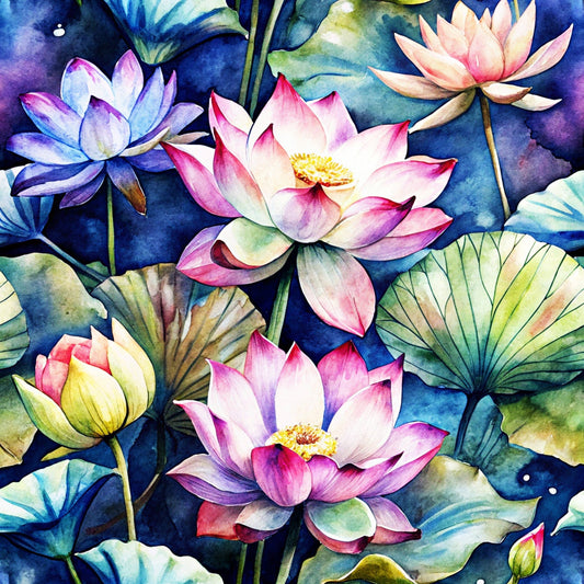 Lily Pond Serenity Pattern 10 Minky Fabric