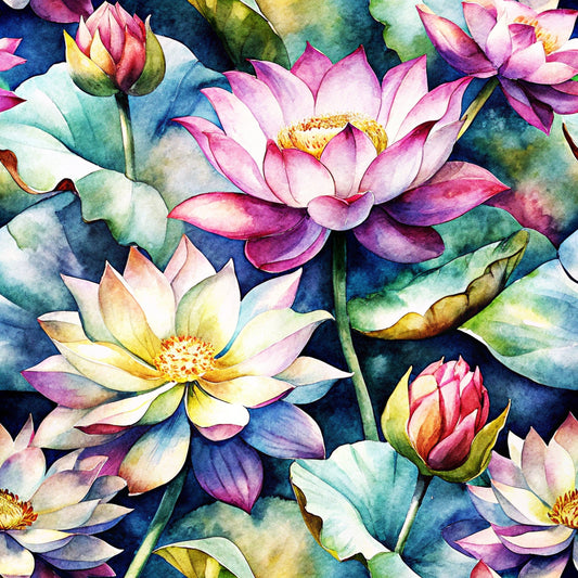 Lily Pond Serenity Pattern 11 Minky Fabric