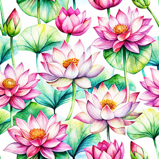 Lily Pond Serenity Pattern 12 Minky Fabric