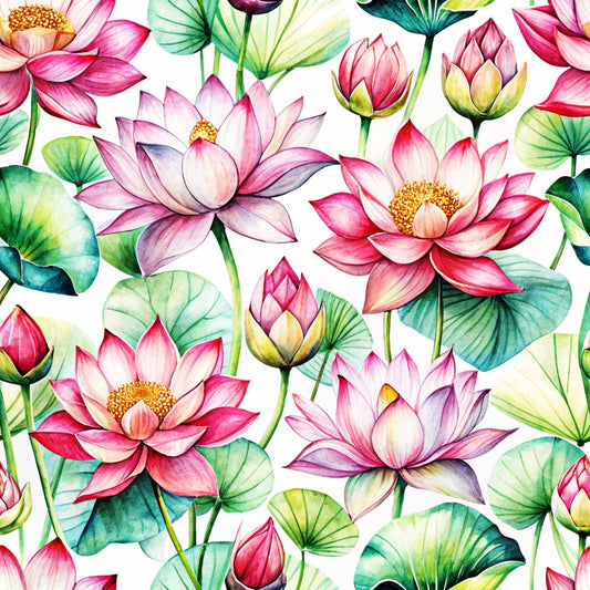 Lily Pond Serenity Pattern 5 Minky Fabric