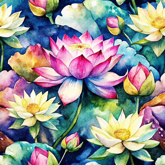 Lily Pond Serenity Pattern 8 Minky Fabric