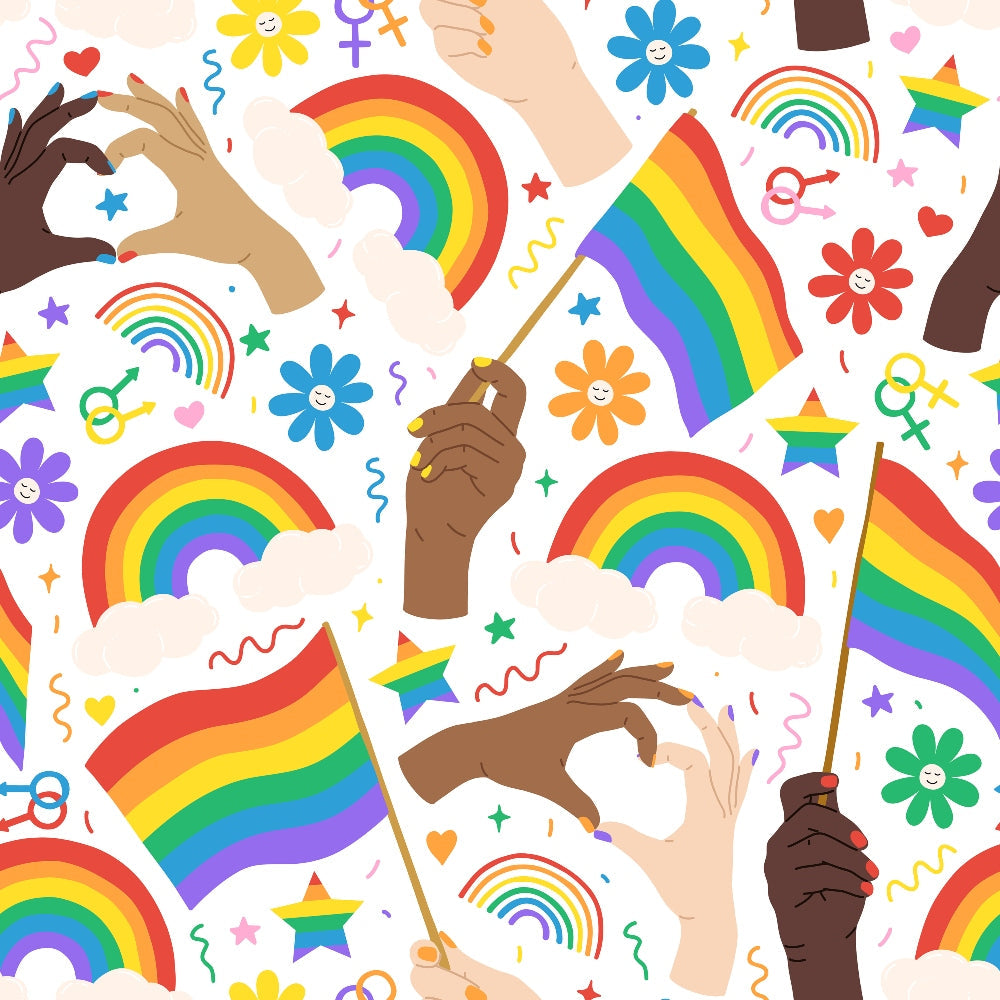 Rainbow Daydream Pattern 2 Minky Fabric