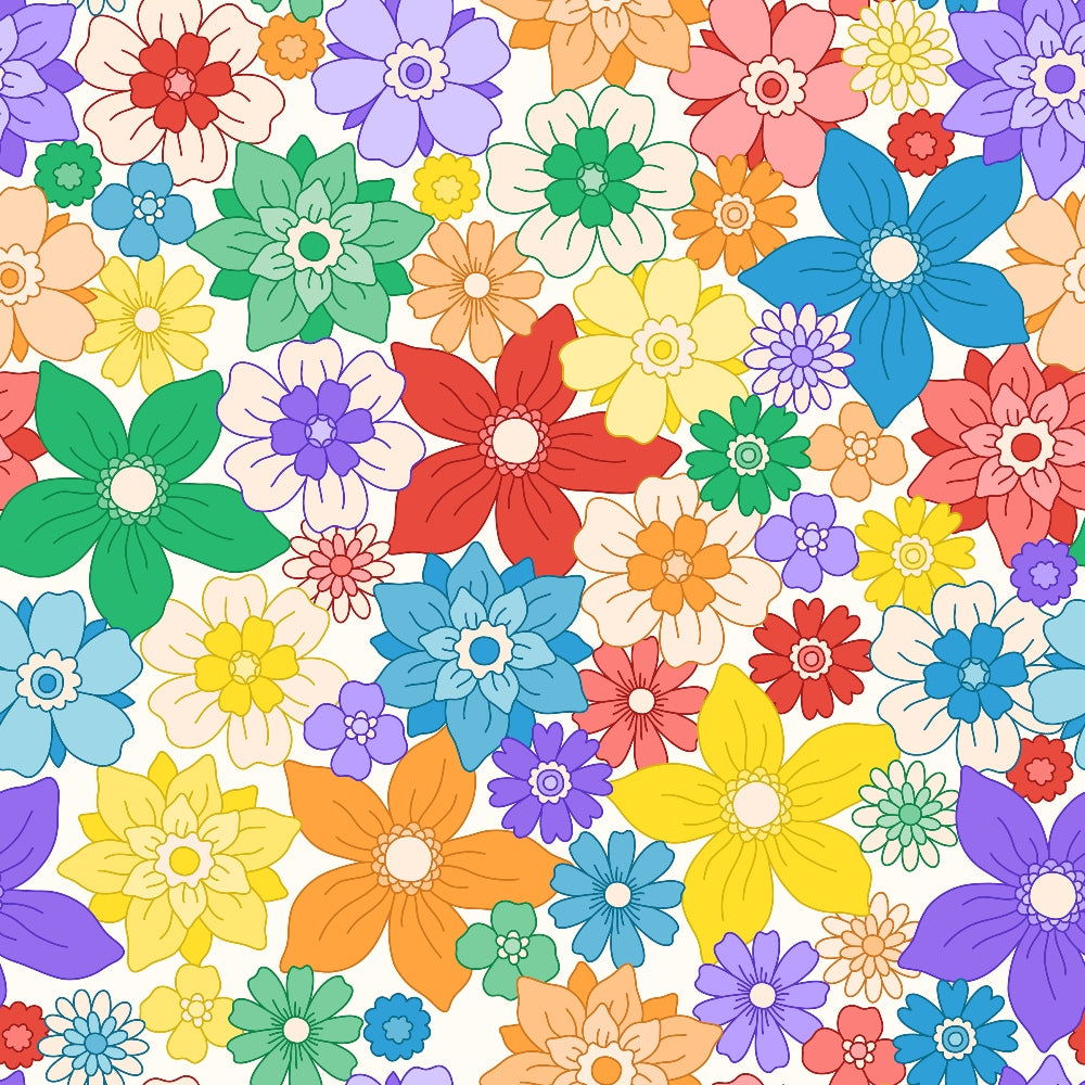 Rainbow Daydream Pattern 3 Minky Fabric
