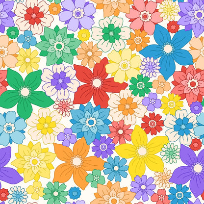 Rainbow Daydream Pattern 3 Minky Fabric