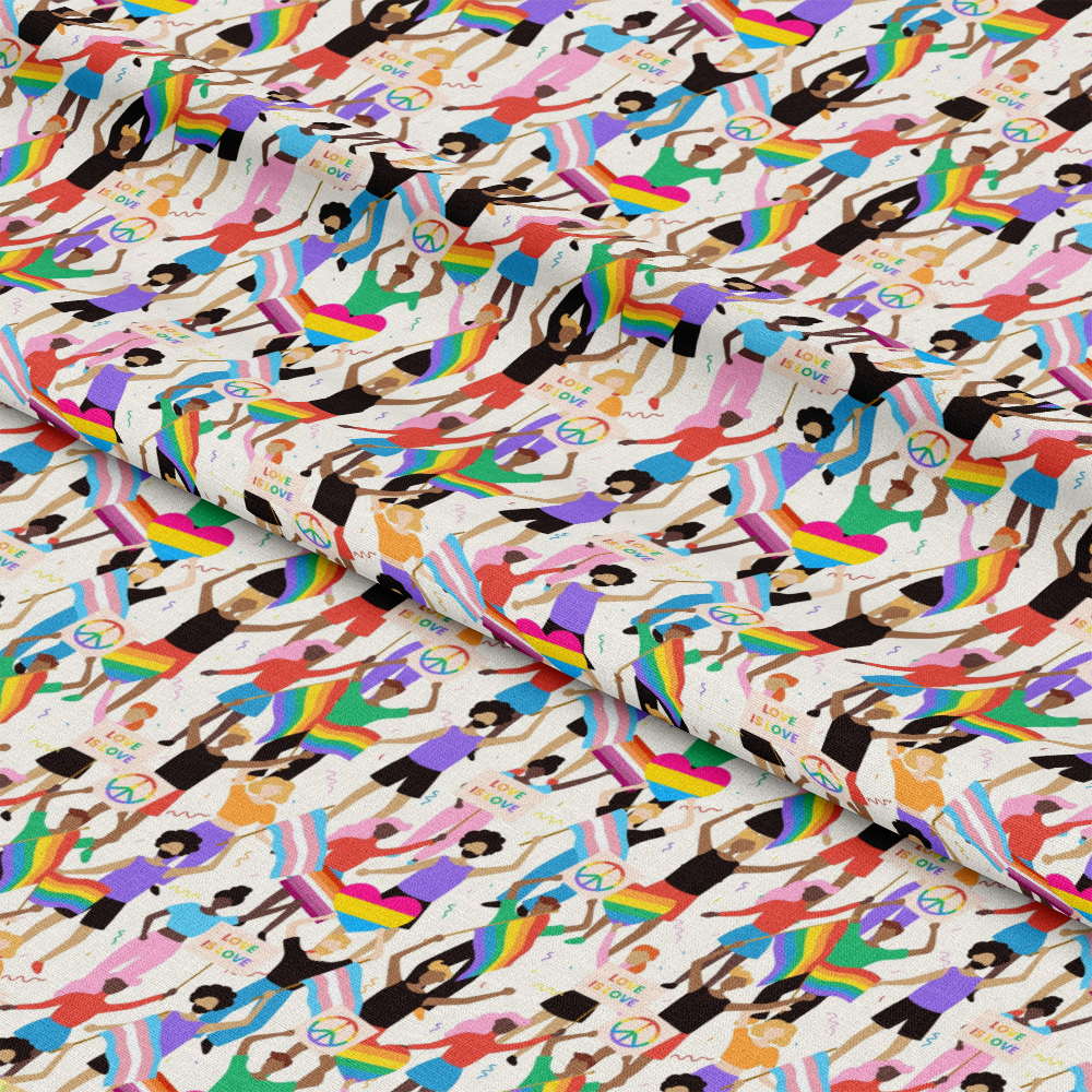 Love is Love Pattern 8 Quilting Cotton Fabric