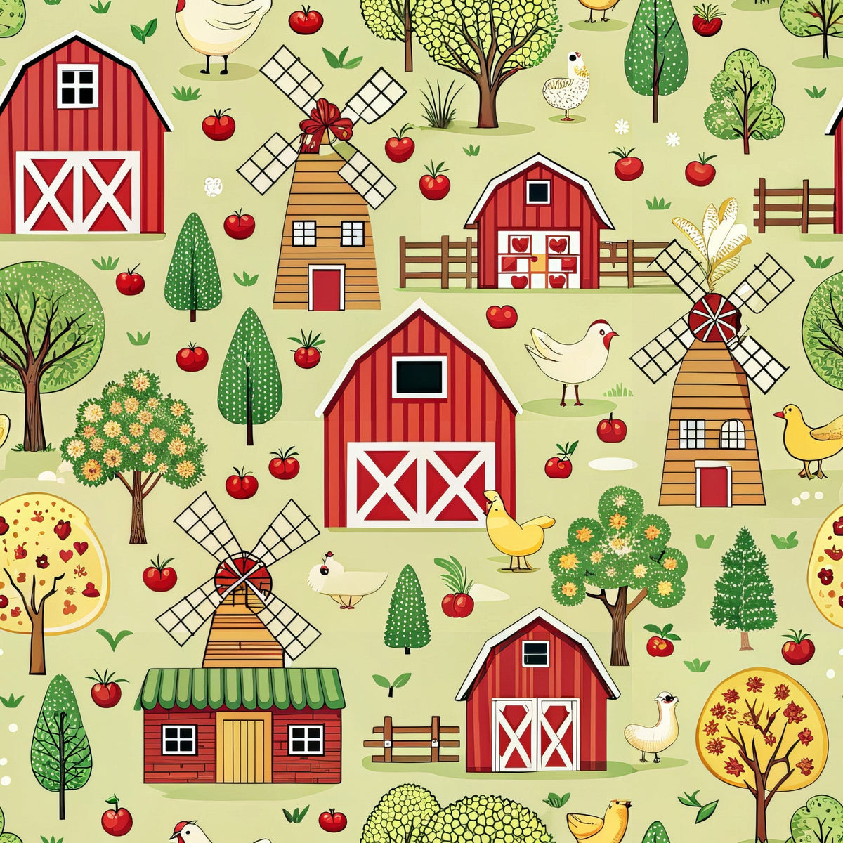 Countryside Charm Pattern 12 Minky Fabric