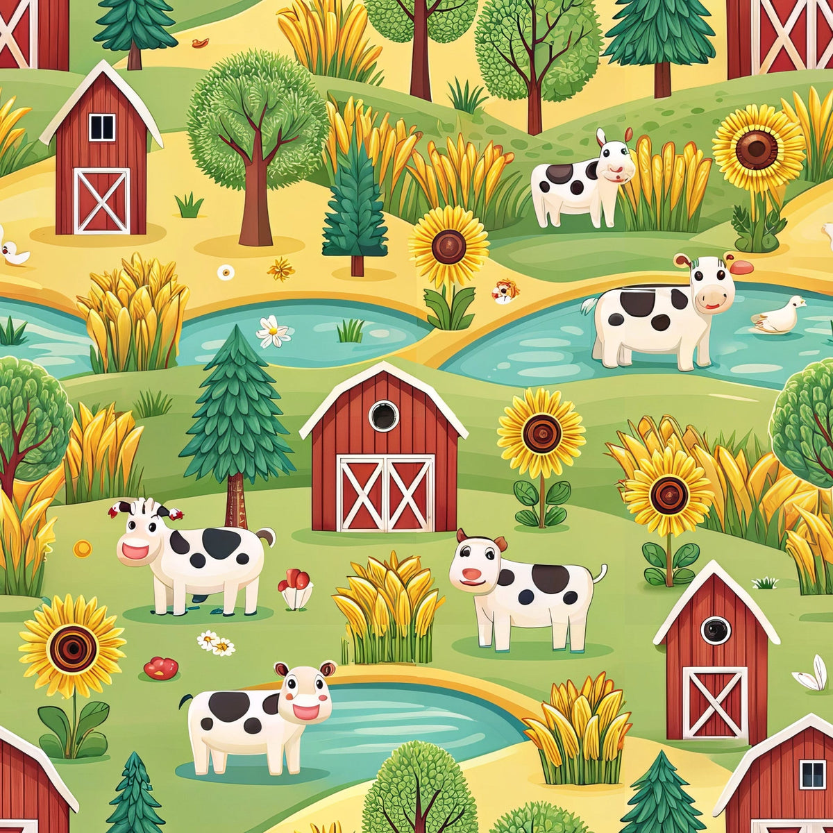 Countryside Charm Pattern 3 Minky Fabric